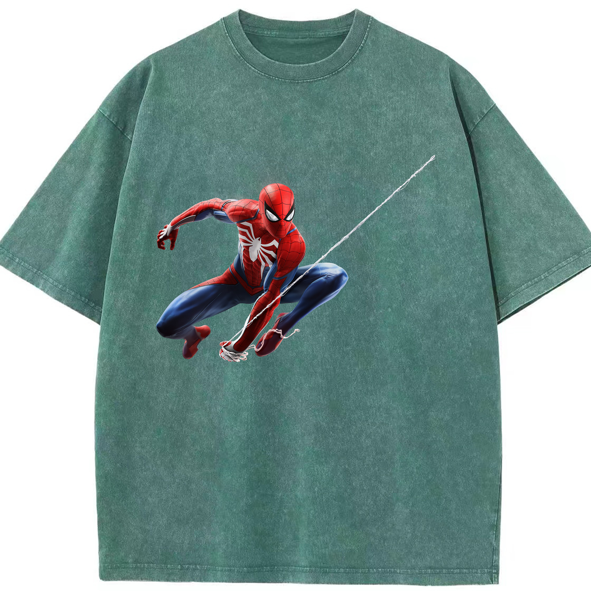 （画像用） Spider Man スパイダーマン 綿100% ヴィンテージ風 半袖Tシャツ（フロントプリント）